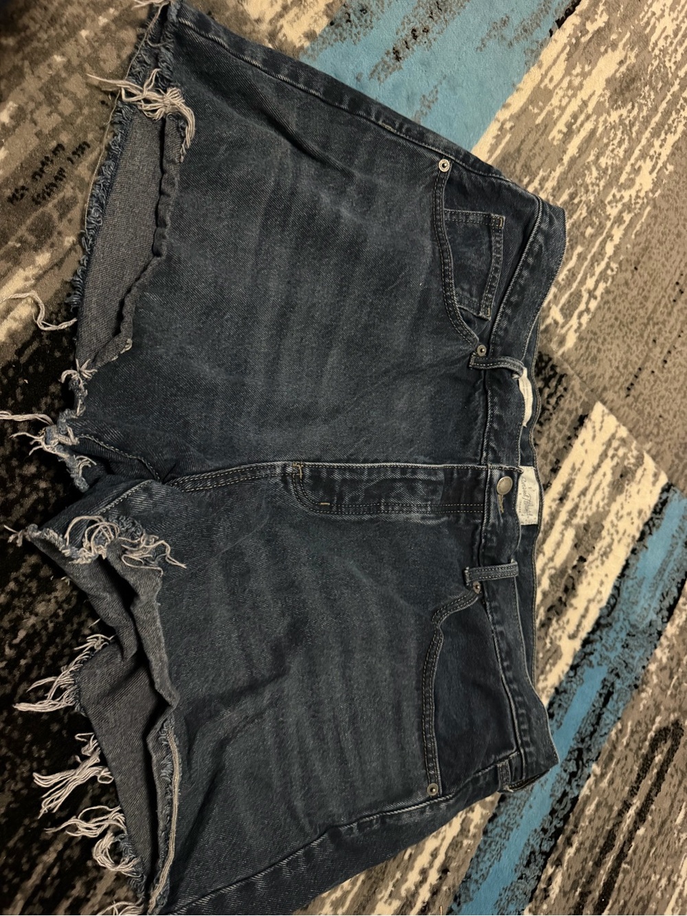 Universal Thread Dark Blue Distressed Denim Cutoff Shorts